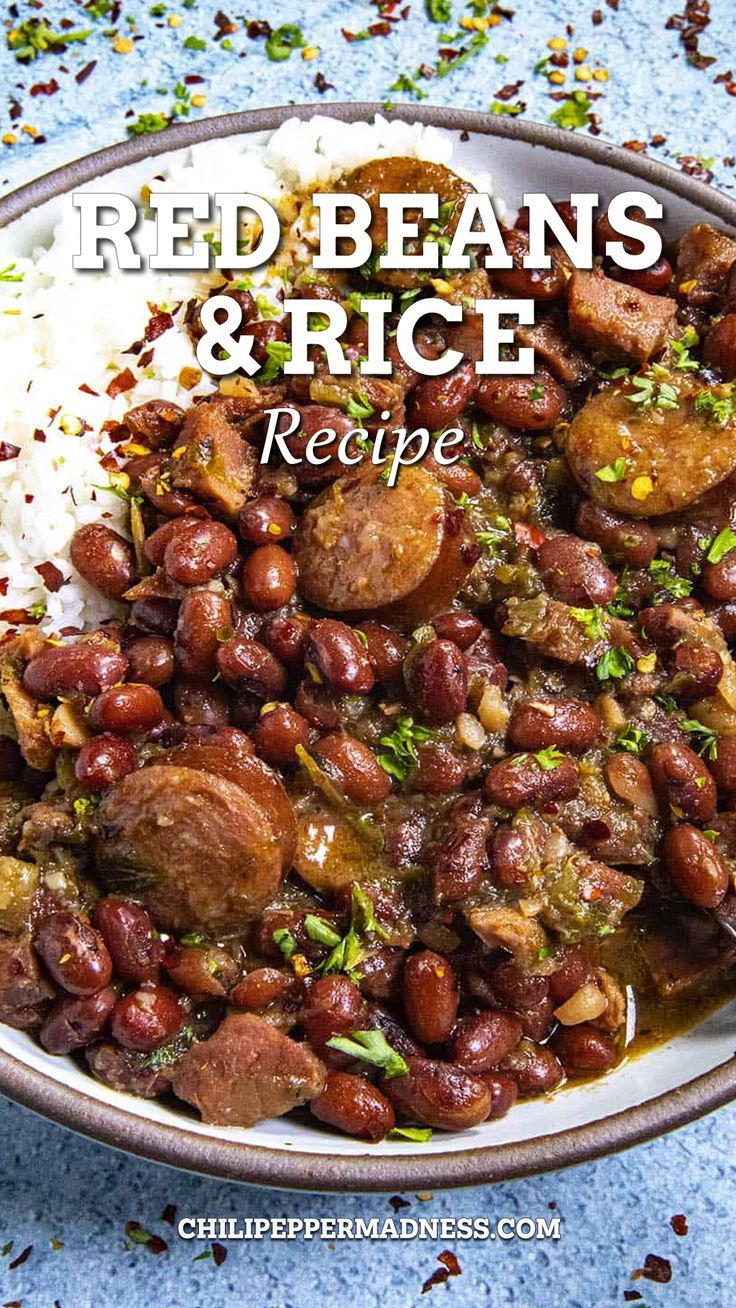 Red Beans And Rice In A Big Bowl Red Beans And Sausage Recipe Popeyes Red Beans And Rice In A Big Bowl Red Beans And Sausage Recipe Popeyes