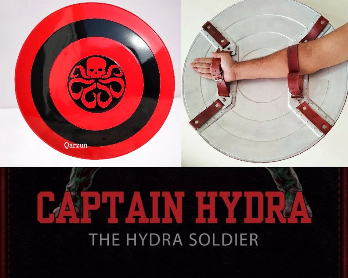 Big size metal made captain carter shield wall hanging and kids for play purpuse with leather cover and thor keychain and face maskDescriptionIt is a perfectly handcraftedThe Shield is made up of Milled steelWeighs 2 kg approx. Size of Shield is 22 inchesShield has adjustable leather straps to hold it & attach with arms.Best for teaming up with armour SuitCan be used for reenactment, roleplay, SCA, theatreWe have other Shield collection available like Medieval Shields Crusader Templar Shields Sp Avengers Shield, Marvel Avengers, Captain Hydra, Medieval Shields, Viking Shield, Red Skull, Reenactment, Crusades, Sca