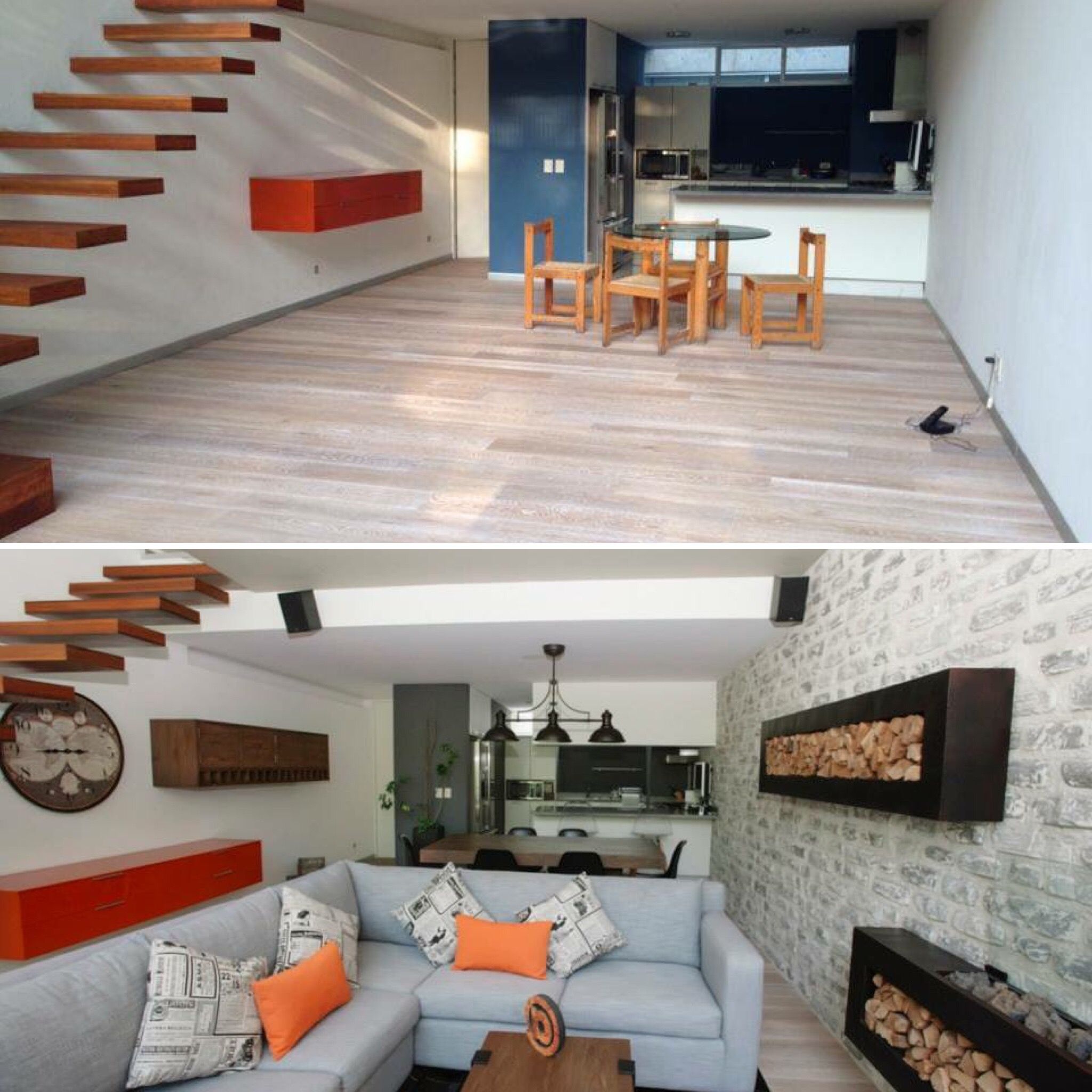 ANTES Y DESPUES, decor ideas, diseño de interiores, loft.