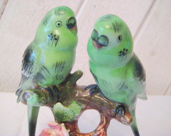 Green parakeet statue, love birds figurine, pair of parakeets ... Green parakeet statue, love birds figurine, pair of parakeets ...