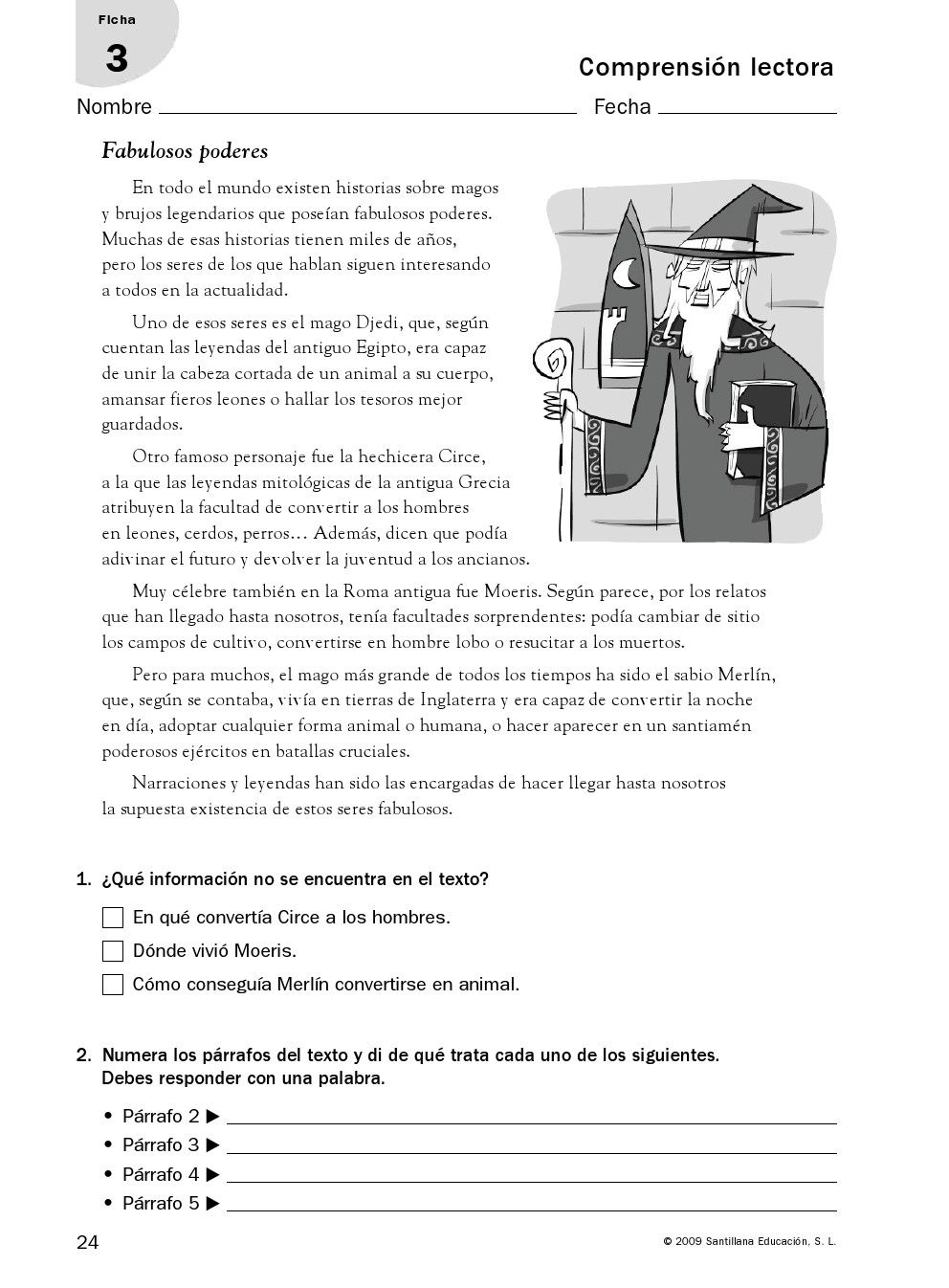 RECURSOS PRIMARIA | Fichas de comprensión lectora para 6º ~ La ... RECURSOS PRIMARIA | Fichas de comprensión lectora para 6º ~ La ...