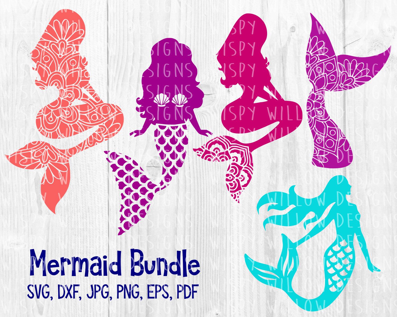 Download Mermaid SVG Bundle Mermaids DXF EPS jpg png pdf | Etsy in ...