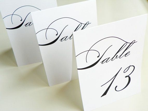 elegance table numbers table number tents by littlesparkcreations