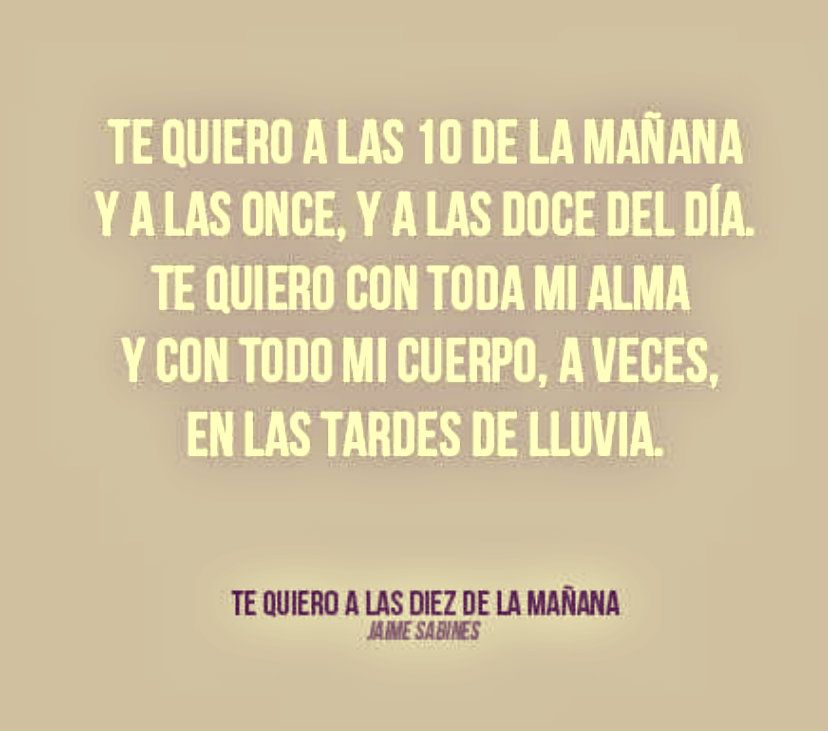 Resultado de imagen de Te quiero a las diez de la mañana