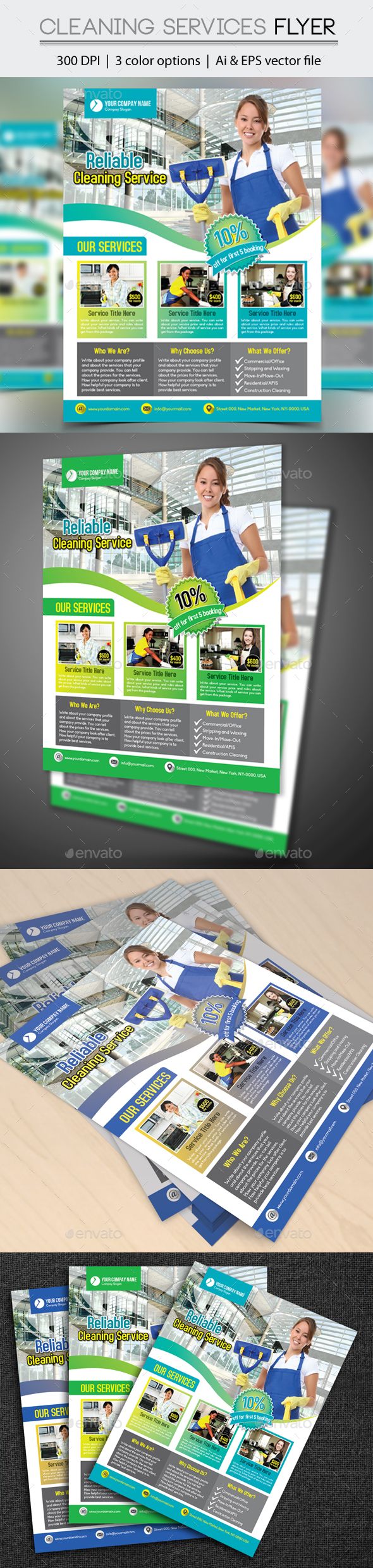 cleaning services flyer cleaning service flyer template and business services promo flyer