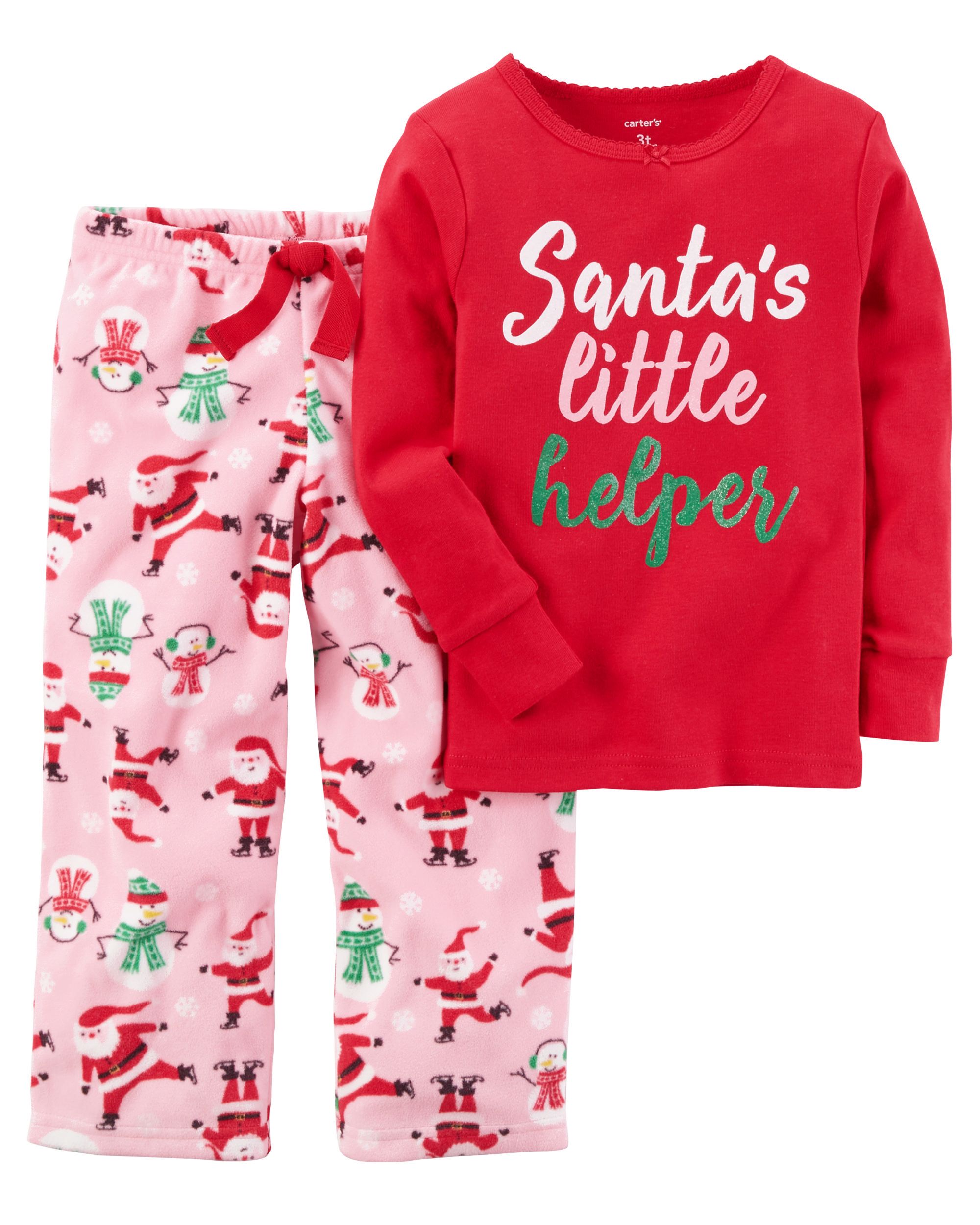 Carter/'s Infant Girls 2pc Pajamas Santa Christmas Size 12M NWT Santas Favorite