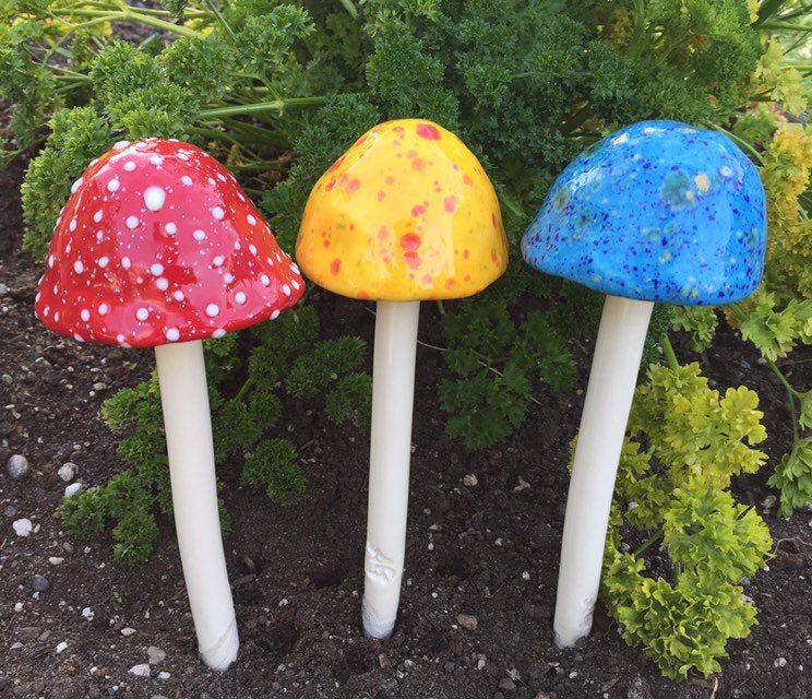 Ceramic Mushrooms Fabulous Fungi Three Large Hand Crafted Handcraft Ceramics Crafts Ceramic Mushrooms Fabulous Fungi Three, Ceramic Mushrooms For Your Garden
