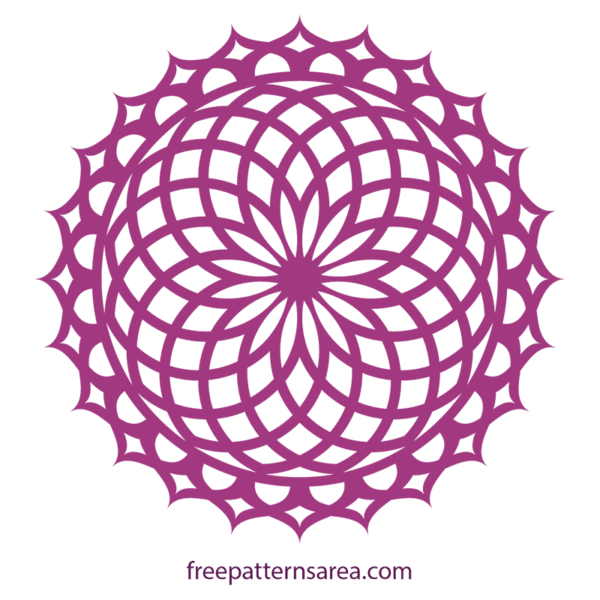 Download Geometric Lotus Mandala Pattern | FreePatternsArea in 2020 | Lotus mandala, Mandala pattern ...