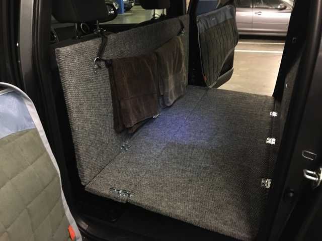 Custom Dog Platform In Rear Of 2018 Tacoma Double Cab Back Seat Cover - Dog Seat Cover For Tacoma Custom Dog Platform In Rear Of 2018 Tacoma Double Cab Back Seat Cover - Dog Seat Cover For Tacoma