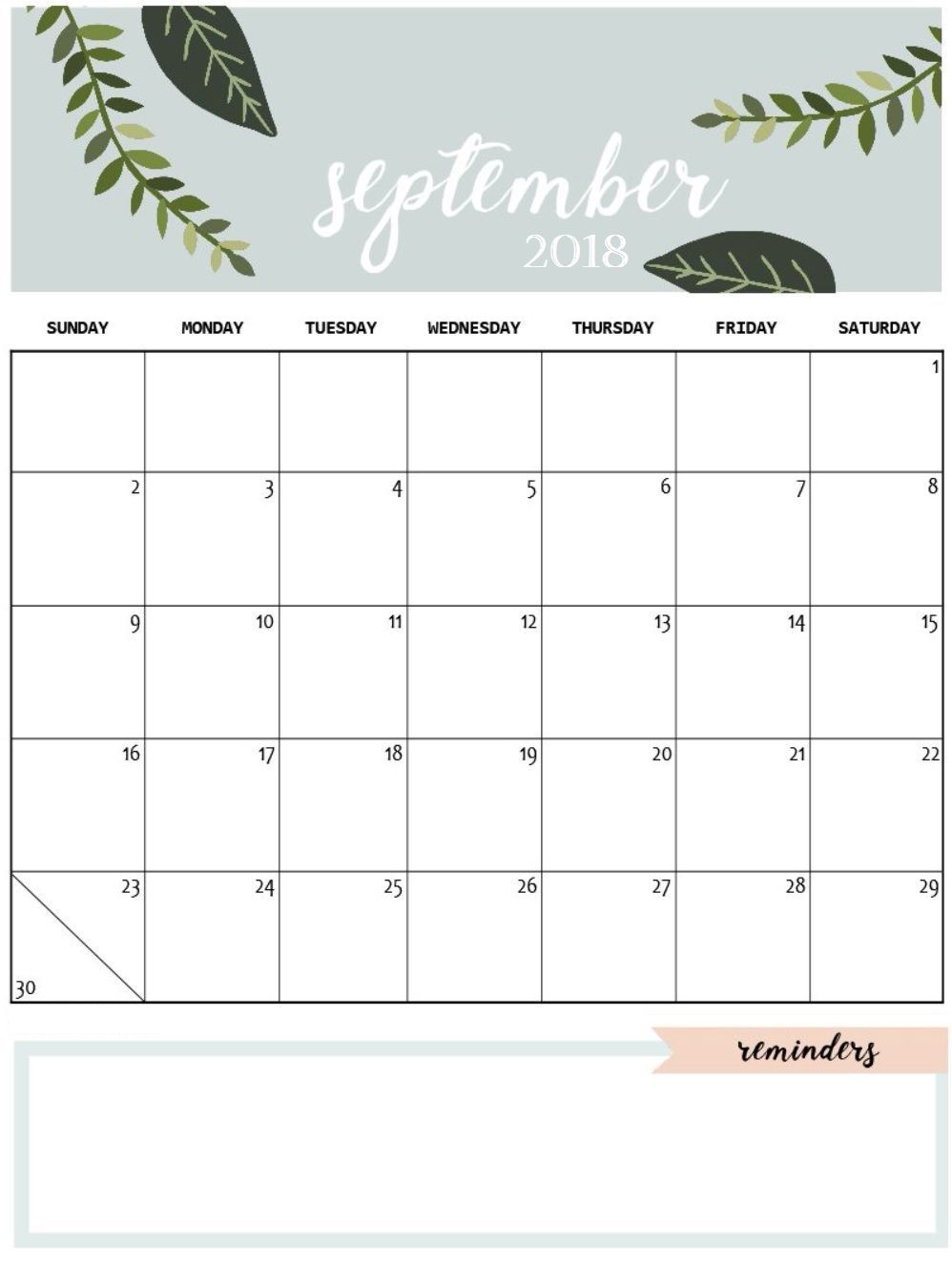 September 2018 Calendar Adorable September 2018 Calendar Blank graphic about Printable Monthly Calendar September identify September 2018 Calendar Adorable September 2018 Calendar Blank