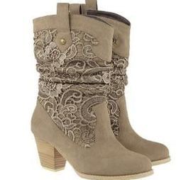 Femmes Spot on Talon Massif Cowboy Style Wellington Boot Femmes Spot on Talon Massif Cowboy Style Wellington Boot