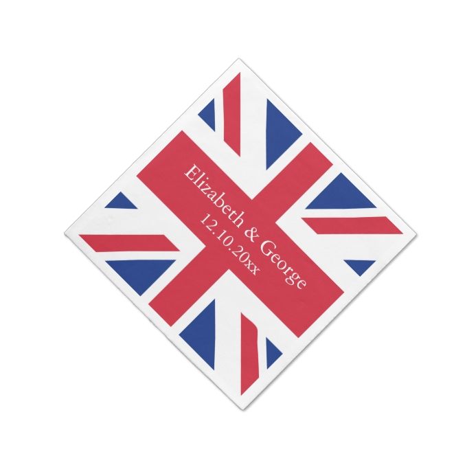 Uk Union Jack Flag British Wedding Paper Napkin Uk Union Jack Flag British Wedding Paper Napkin