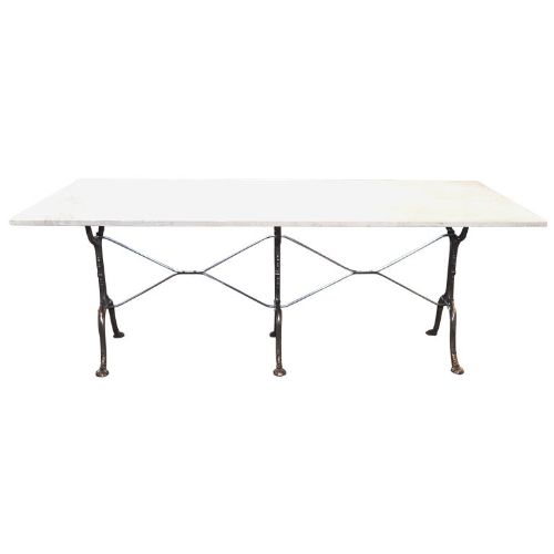 Austin Antique Furniture Texas French European Antiques - 19thC Austin Antique Furniture Texas French European Antiques - 19thC Paris Bistro Dining Table with Original White - Austin Antique Furniture Texas French European Antiques - 19thC