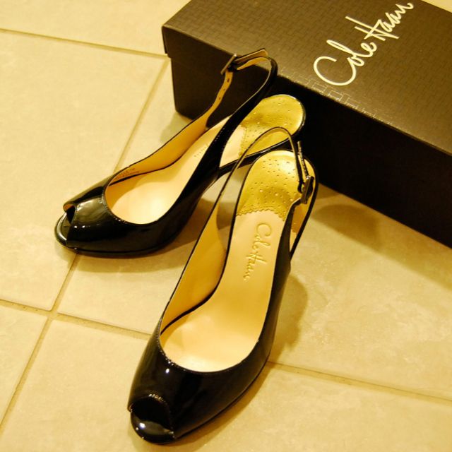 cole haan patent pumps