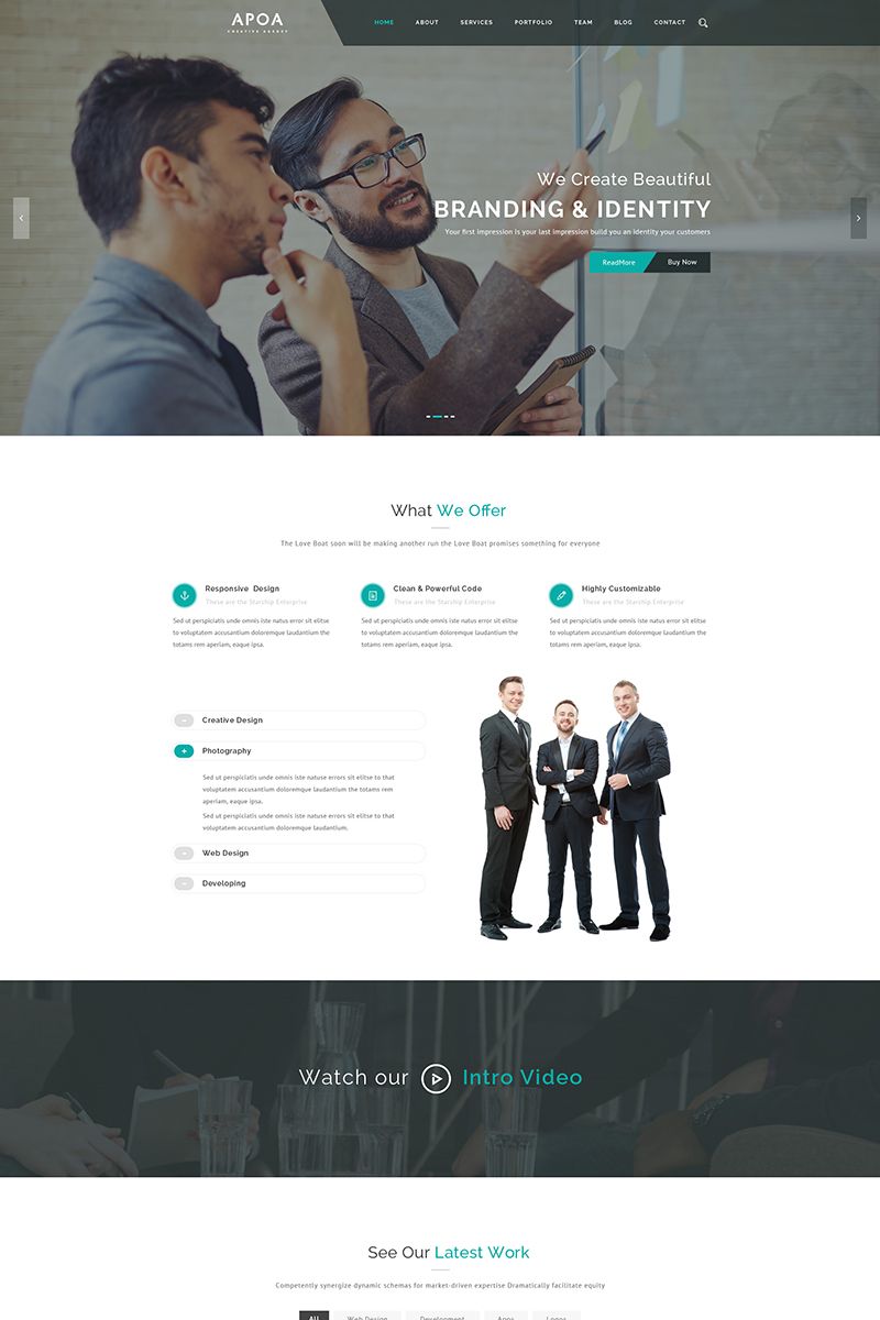 apoa business wordpress theme big screenshot new website