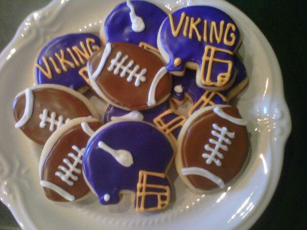 vikings football cookies kookies