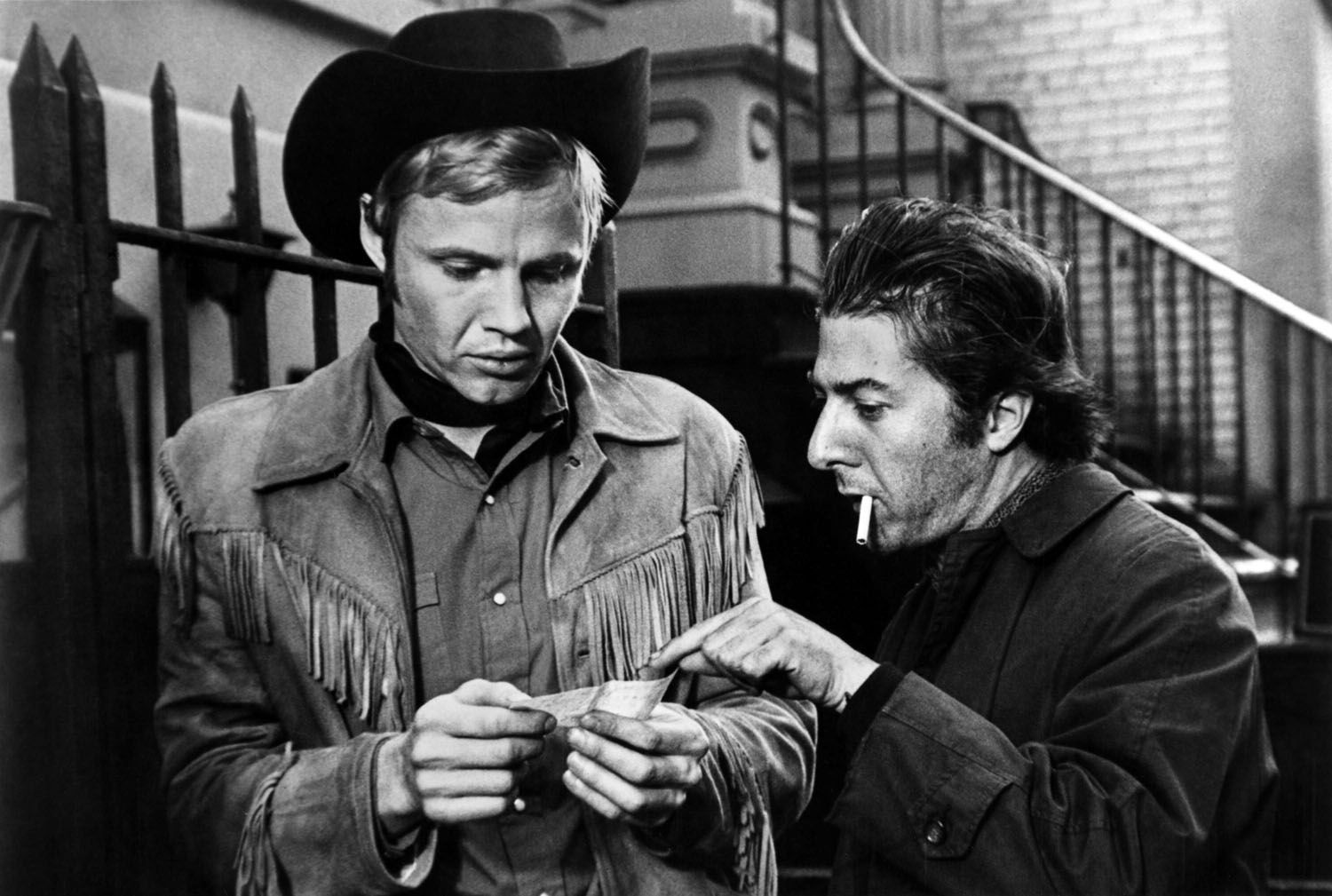 Jon Voight & Dustin Hoffman in Midnight Cowboy (1969) | Filmsterren