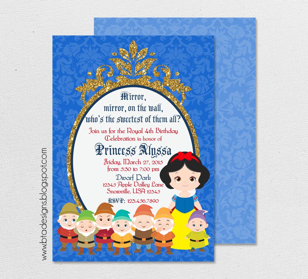 SNOW WHITE /& THE 7 DWARFS YOU ARE THE FAIREST BIRTHDAY GREETING CARD