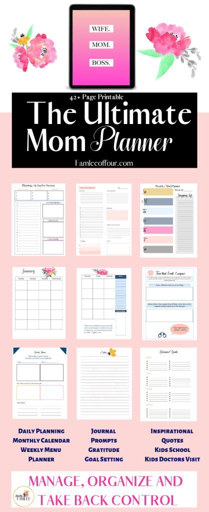 The perfect planner for the mom that needs a little motivation to stay focused on her goals and some inspirational quotes to keep her motivated. This is the best planner you will find to fit all your need, keep you organized and kids too. HOME BINDER| BEST PLANNER FOR MOMS| PLANNER WITH QUOTES| DAILY PRINTABLE PAGES| MEAL PLANNING| WEEKLY SPREAD| US LETTER Mom Planner, School Planner, Happy Planner, Best Daily Planner, Daily Planners, College Planner, College Tips, Weekly Planner, Printable Planner Pages