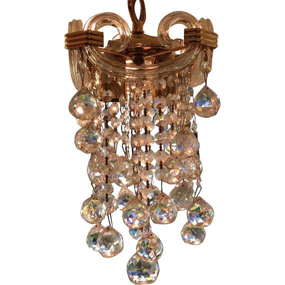 Spectacular Small Austrian Crystal Chandelier Soft Light Spectacular Small Austrian Crystal Chandelier