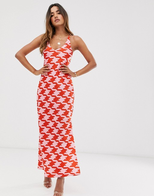 river island pink slip dress