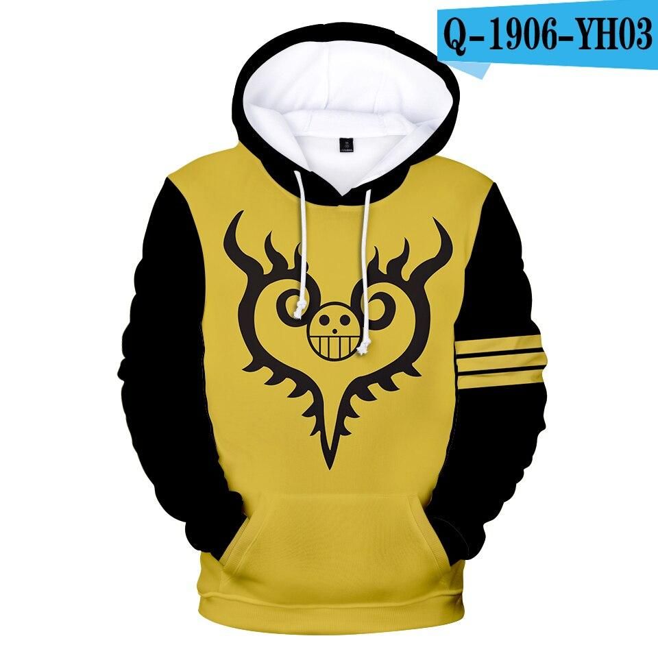 Unisex Casual Hoodie Anime One Piece Hooded Coat Zipper Sportswear Spring Autumn