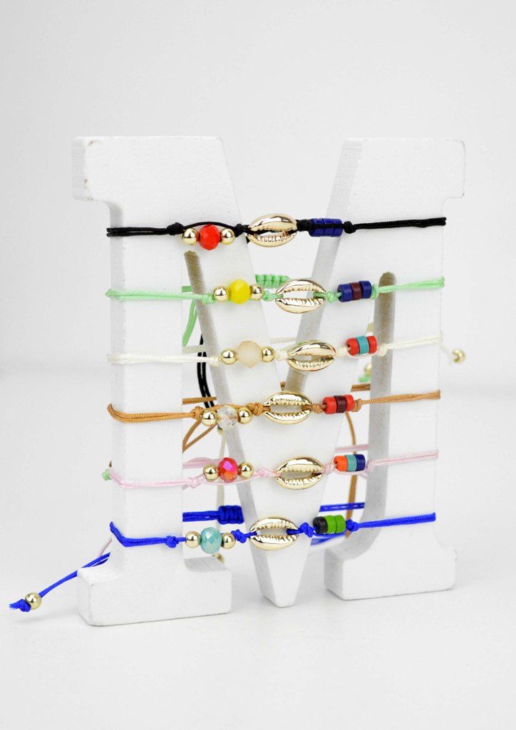 Βραχιόλι κοχύλι με χάντρες μακραμέ Jewels, Supplies, Bracelets, Accessories, Jewerly, Bracelet, Gemstones, Fine Jewelry, Gem