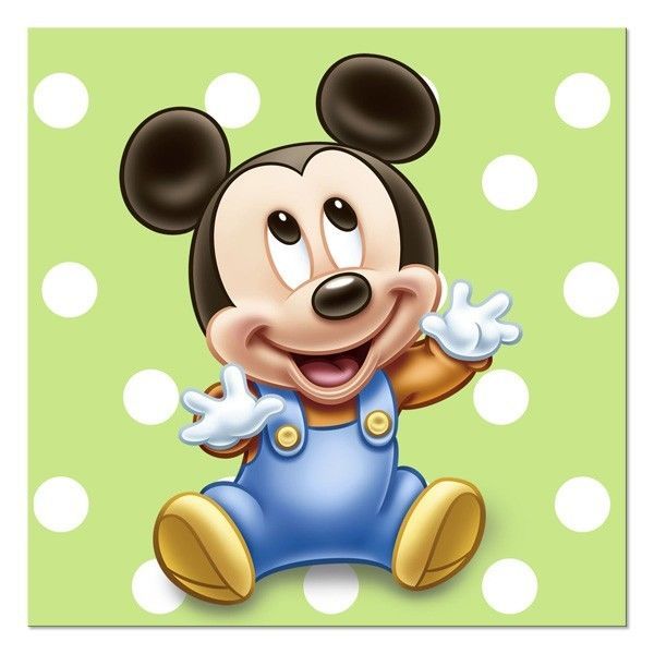 Disney Mickey Mouse 1st Birthday Party Dessert Beverage Napkins