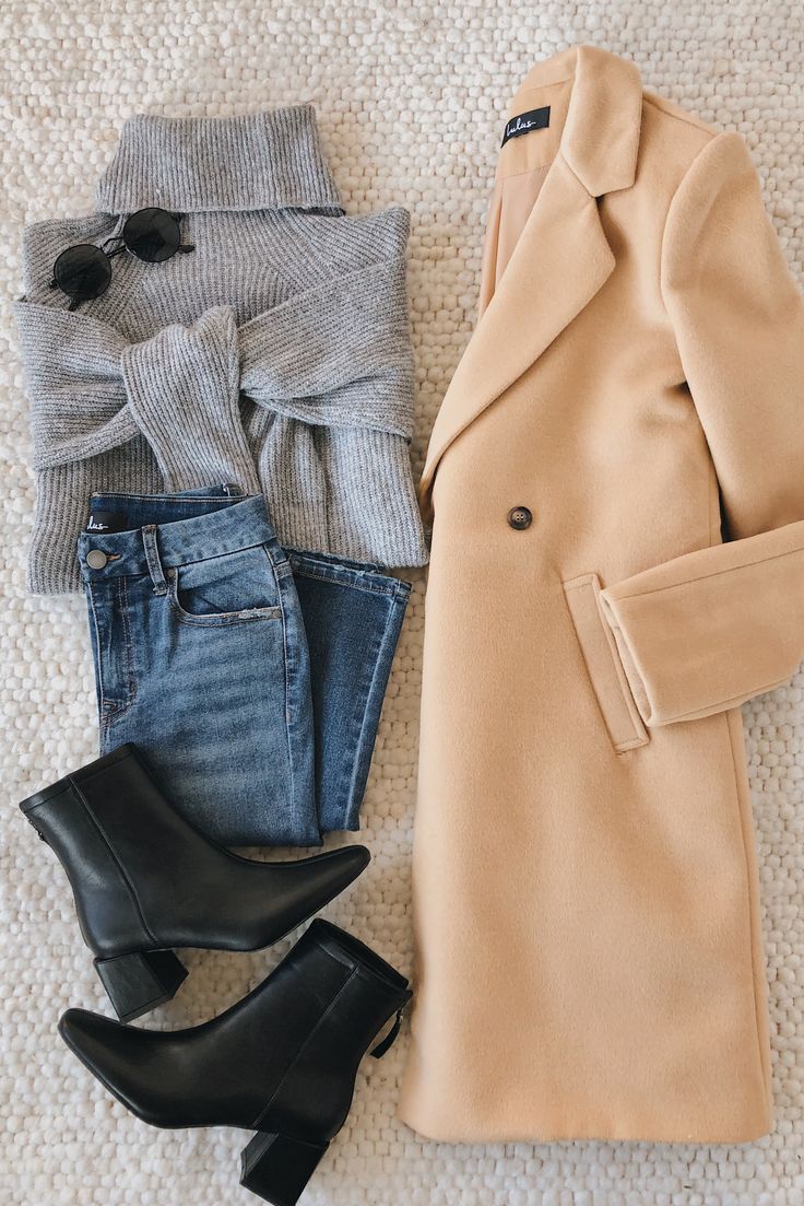 Harriet Long Double-Breasted Tan Coat