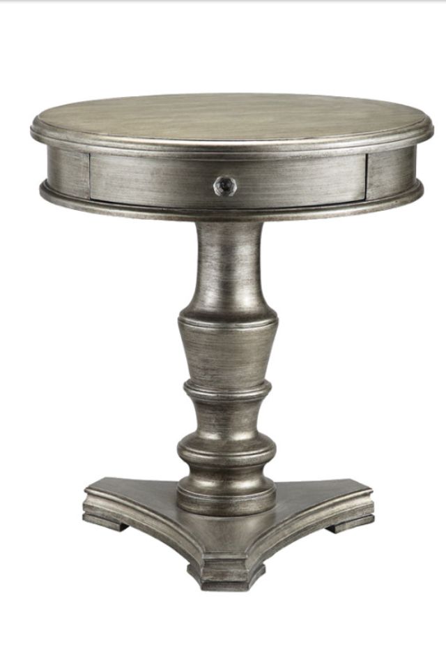 Pickford Side Table From Jossandmain Vintage Pewter Metallic Pickford Side Table From Jossandmain Vintage Pewter Metallic Paint