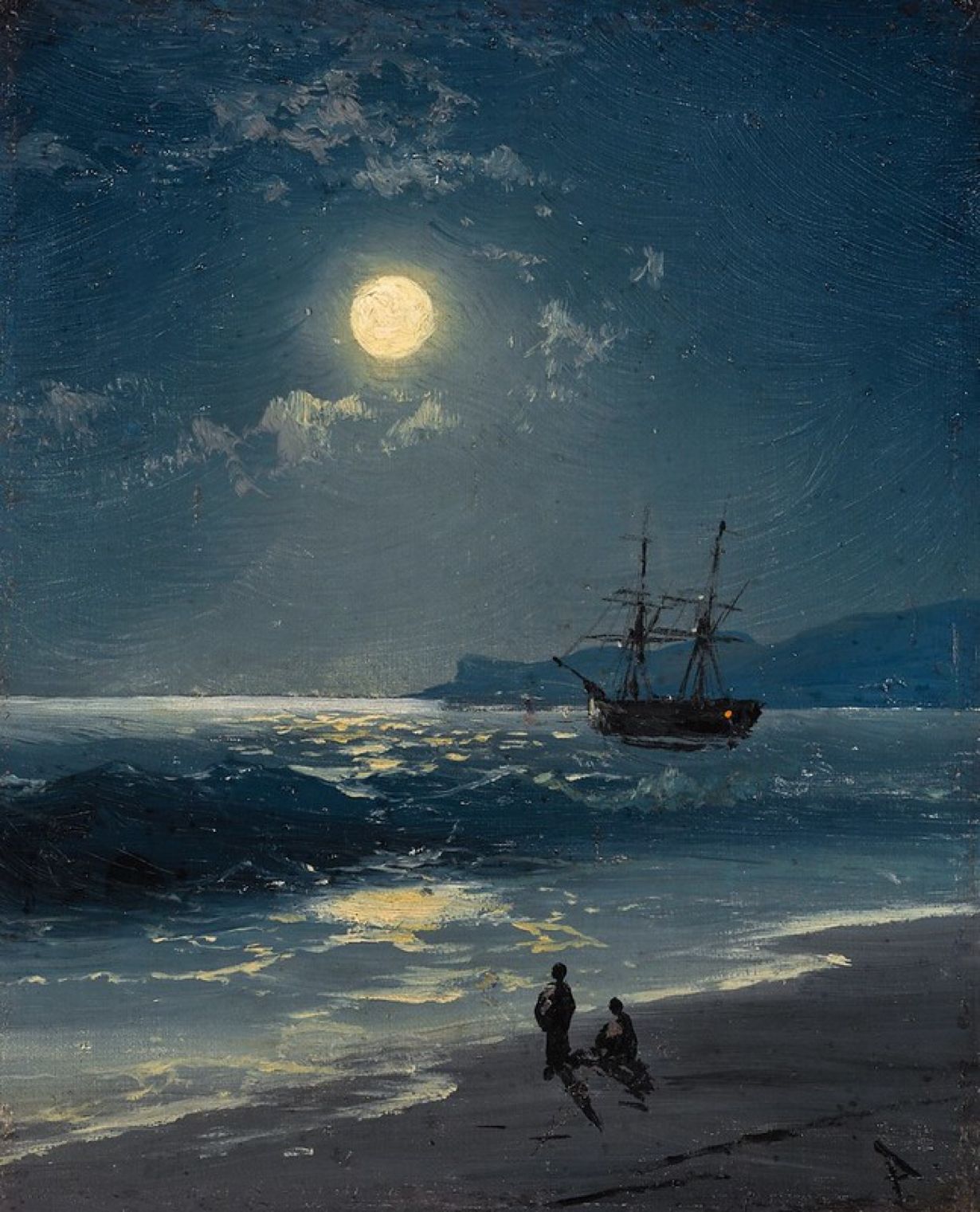 Sailing Ship On A Calm Sea By Moonlight Ivan Aivazovsky 1817 1900 Russian ロシア絵画 ランドスケープアート 風景の絵 Sailing Ship On A Calm Sea By Moonlight Ivan Aivazovsky 1817 1900 Russian ロシア絵画 ランドスケープアート 風景の絵