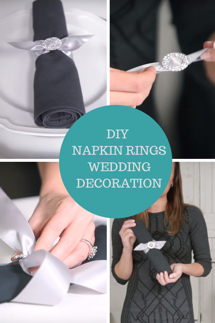 Create elegant diy napkin rings from a buckle and some ribbon in a snap