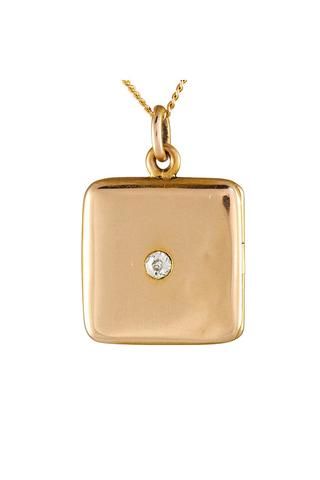 Antique 14K Gold Diamond Locket