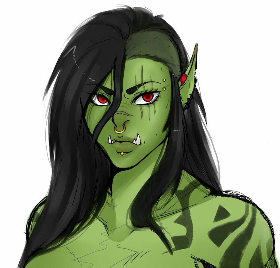 Half orc female tumblr d&d dungeons and dragons Fantasy Warrior, Fantas...