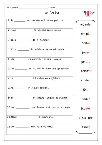 A Gap fill Exercise For Students To Practice Conjugating Regular Er a-gap-fill-exercise-for-students-to-practice-conjugating-regular-er