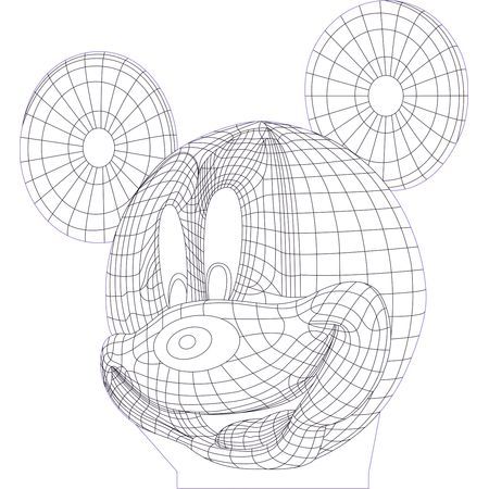 Download Mickey mouse 3d illusion vector file for CNC | Лазерная гравировка, Рисунок и Рисунки