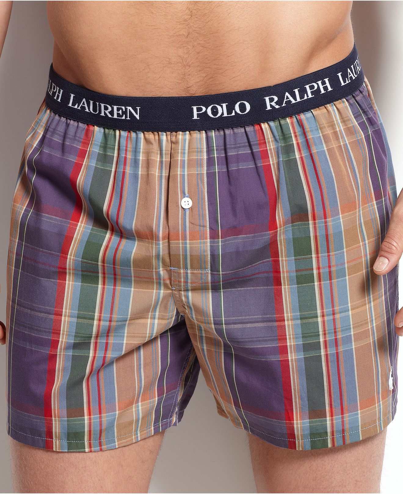 Polo Ralph Lauren Men's Underwear, Elastic Waistband Plaid Woven ... Polo Ralph Lauren Men's Underwear, Elastic Waistband Plaid Woven Boxer - Underwear & Undershirts - Men - Macy's