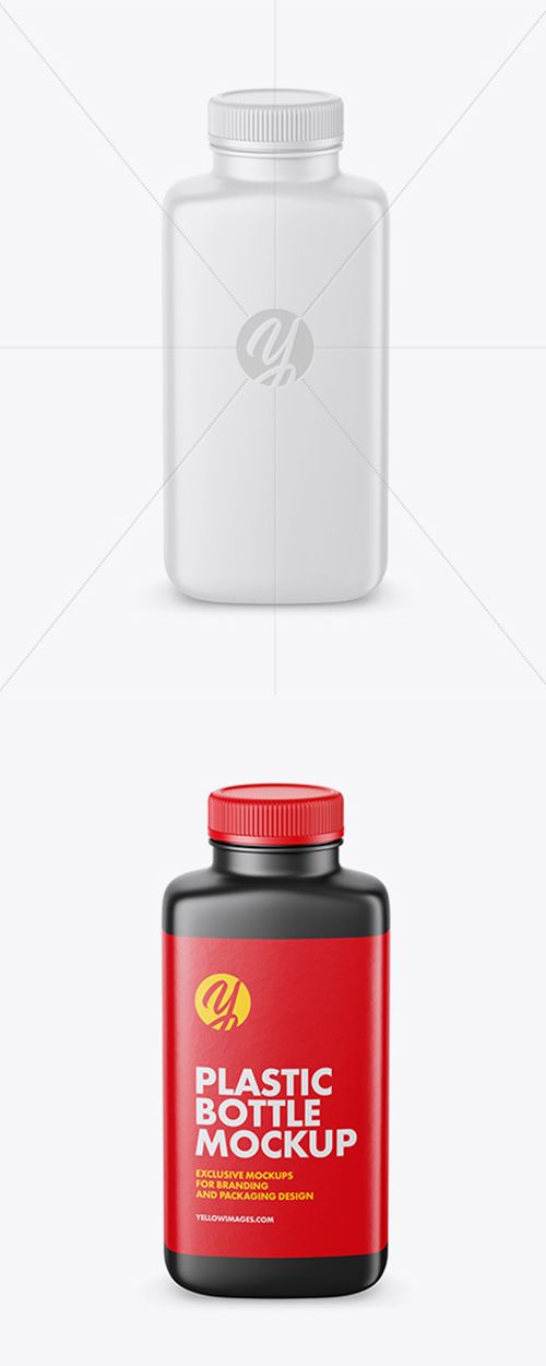 Download Matte Plastic Bottle Mockup - High-Angle Shot 42369 TIF | Макет
