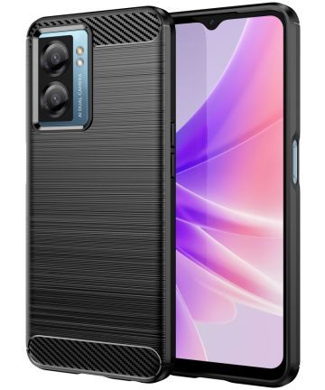 Bescherm je Oppo A57 / A57s / A77 tegen valpartijen, vuil, krassen en slijtage met deze uit TPU vervaardigde back cover. Het hoesje voegt nauwelijks volume toe aan je A57 / A77 en is gemakkelijk te monteren/verwijderen doordat het TPU materiaal uiterst flexibel is. Door het carbon design krijgt je telefoon een stoere en stijlvolle uitstraling!Voordelen van het Oppo A57 / A57s / A77 Hoesje Geborsteld TPU:Dun Oppo A57 / A57s / A77 hoesje, voegt nauwelijks volume toeVervaardigd uit flexibel TPU mat