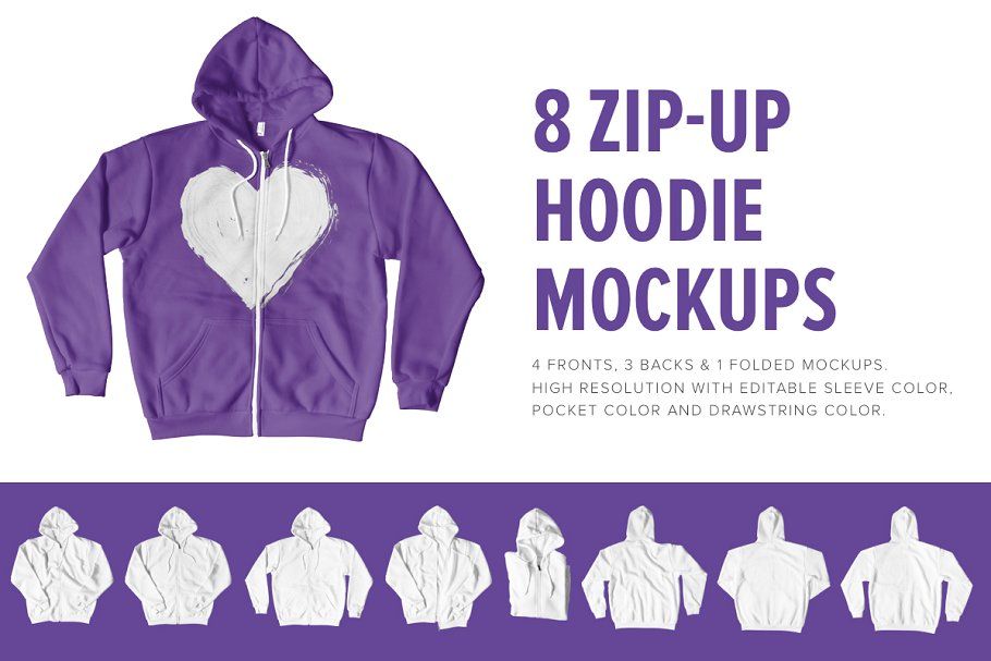 Download 8 Premium Zip Up Hoodie Mockups Hoodie Mockup Zip Ups Hoodies