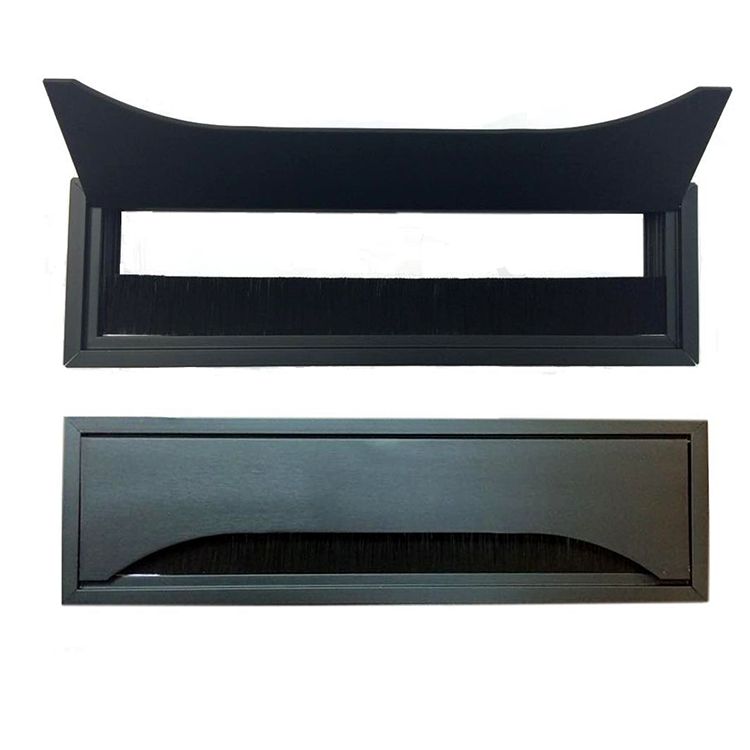 Rectangular Metal Table Grommet With Bristles Desk Grommets Maybe You Have To Constantly Change Components In Your Conference Room Table Either Way Our Rectangular Metal Grommet