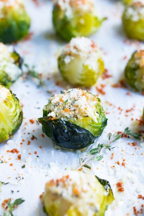 The Best Smashed Brussels Sprouts with Parmesan - Evolving Table #smashedbrussel... #smashedbrusselsprouts