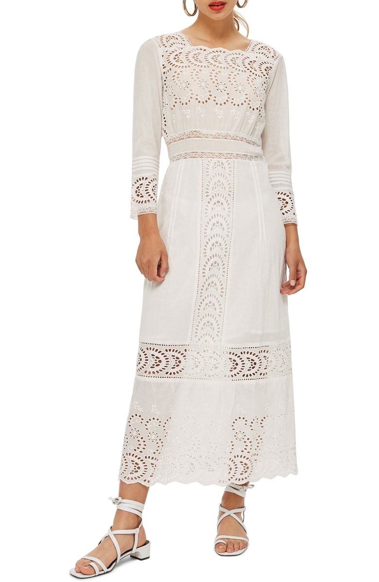 topshop white maxi dress
