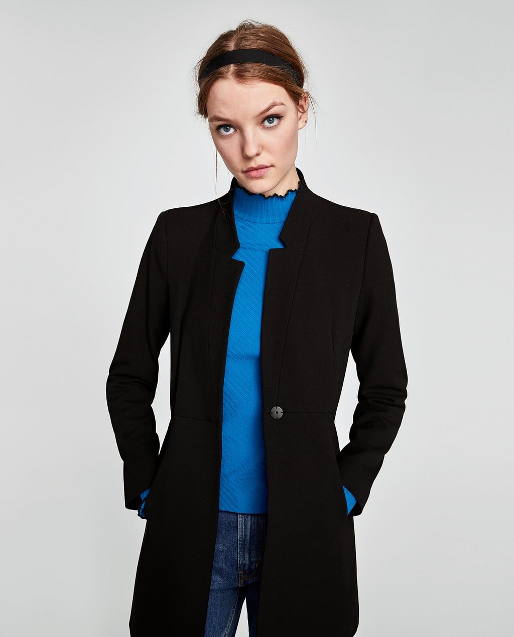 inverted lapel collar frock coat