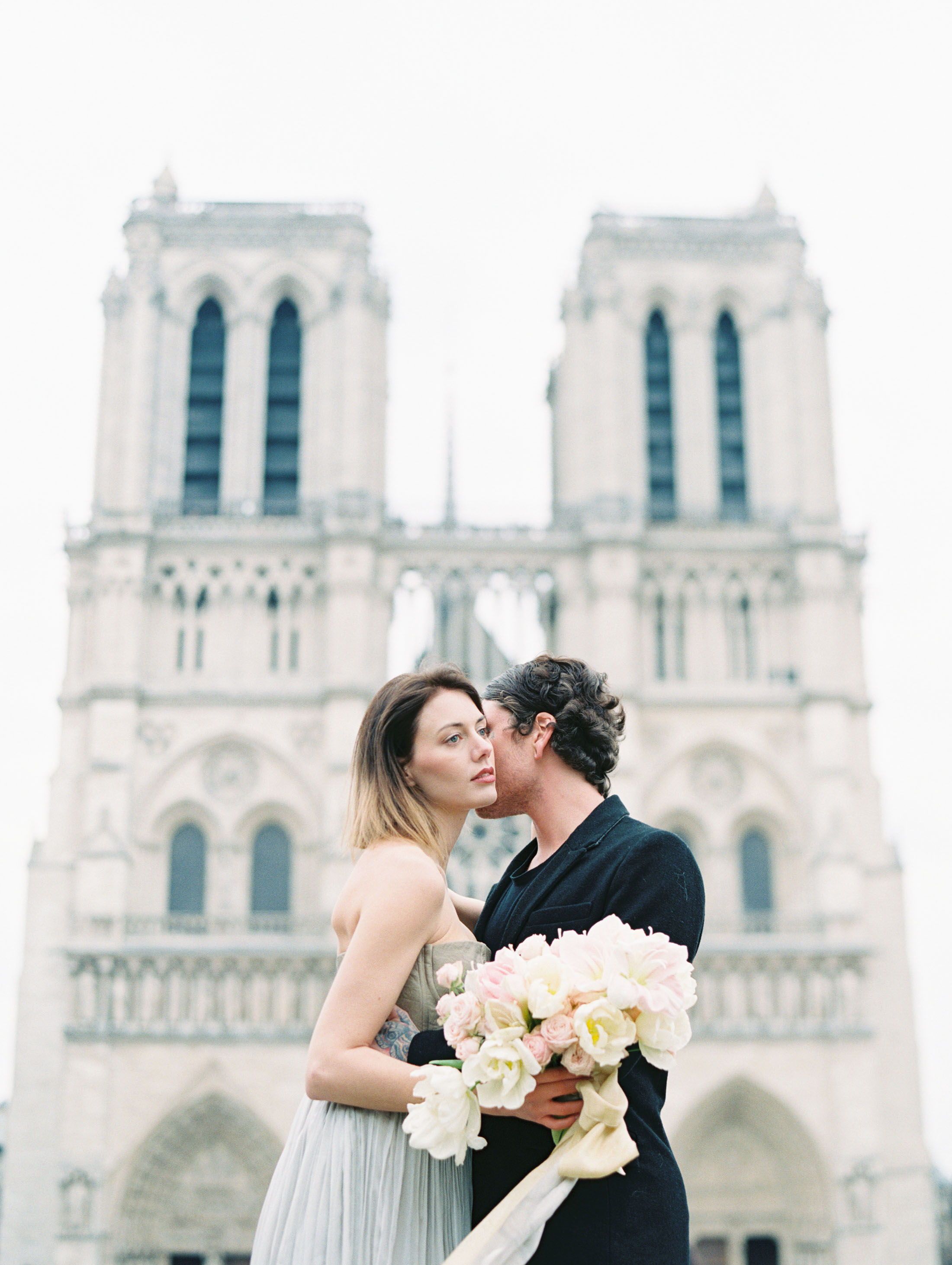 Paris Wedding at Notre Dame | Fine Art Film, wedding photography, bride