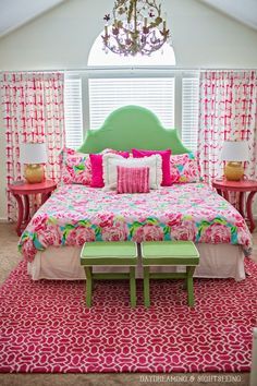 Such A Colorful Bedroom Inspiration The Bright Strong Pinks And Such A Colorful Bedroom Inspiration The Bright Strong Pinks And Greens Really Give