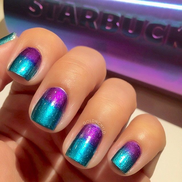 Podobny obraz Turquoise aesthetic, Purple nails, Diy nails