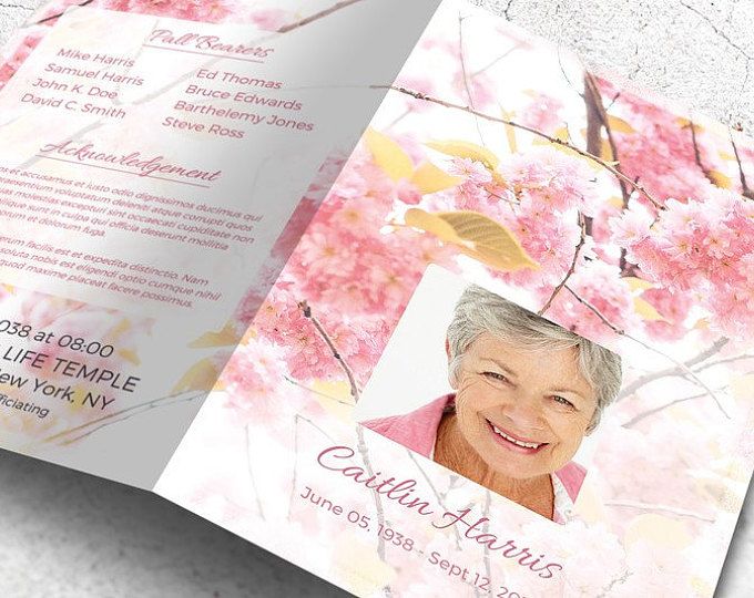 memorial template microsoft word