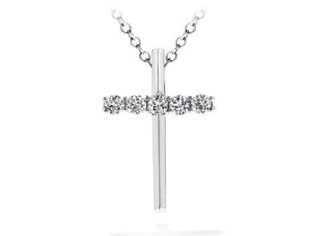 Hfp1cm00058w C D Pea Gold Chain With Pendant Neck Jewellery White Necklaces - Hearts On Fire Cross Pendant