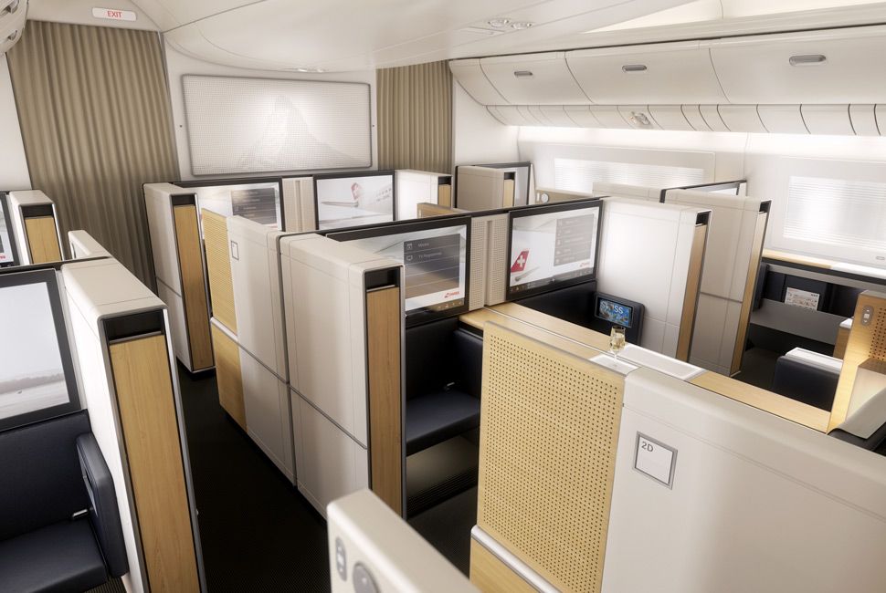 swiss air business class boeing 777-300er